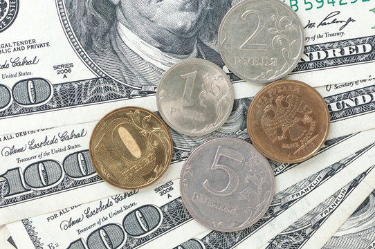 dollar and ruble money