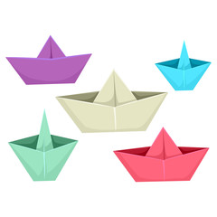 Illustration of Paper Boats