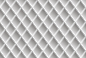 Seamless abstract honeycomb  background - rhombus. Colour white with shadows. Vector illustration.