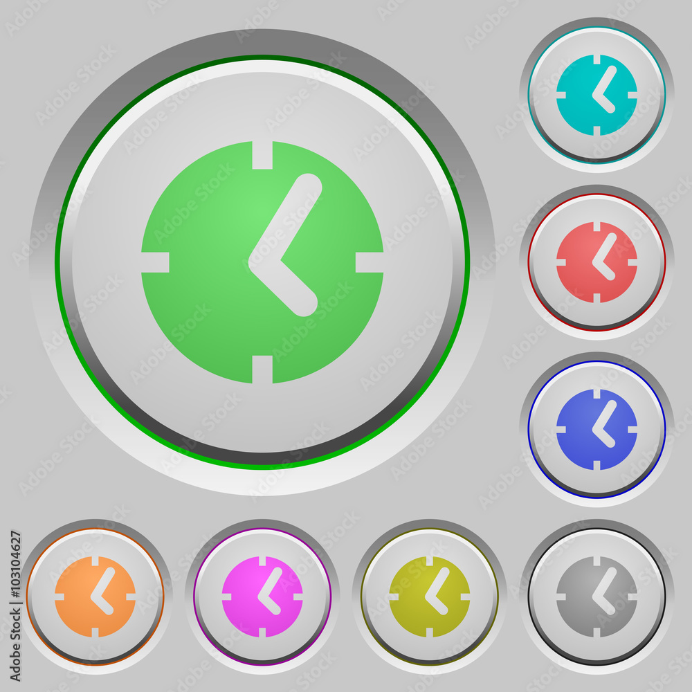 Poster clock push buttons