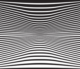 black and white mobious wave stripe optical art design © am54