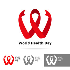 World Health Day - emblem, vector illustration