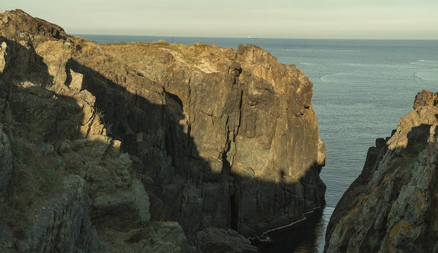 Steep rocky sea