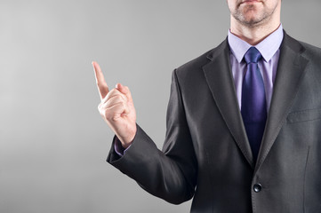 business man background / Business man on the grey background for ad
