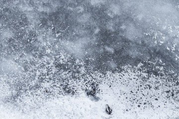 The background texture of ice crystals. Icy pattern, in winter