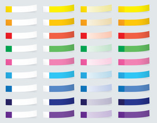 Button set for web design elements, Vector.