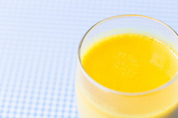 Turmeric with Coconut Milk Drinks and Ghee Good for Beauty and Health, Gives a lot of Energy, Free Space for Text