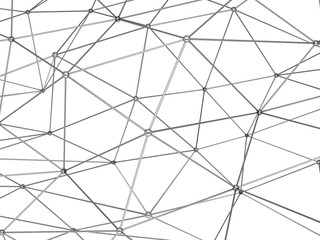  3d digital molecular mesh isolated on white