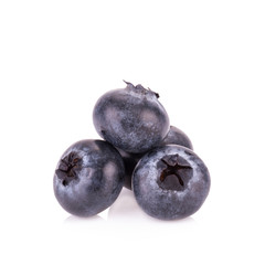 fresh blueberries isolated on white background