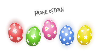 Bunte Ostereier Frohe Ostern