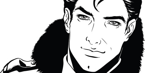 Beautiful face of a man