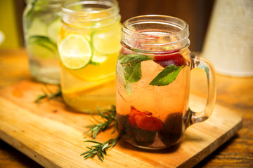  Water infusion of fresh fruits and citrus.