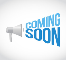 coming soon megaphone loudspeaker message