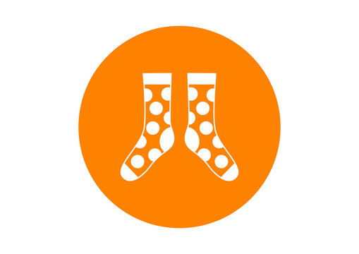 Round socks icon