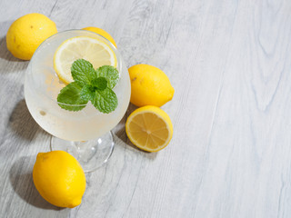 Lemonade with fresh lemons