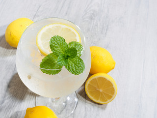 Lemonade with fresh lemons