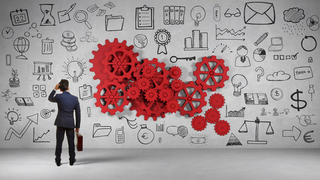 Innovation vom Business Mann