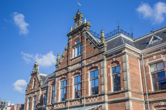 Facade of the historical new orphanage in Leeuwarden
