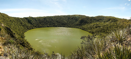 Guatavita volcanic lagoon, Cundinamarca, Colombia