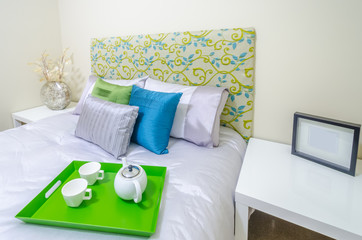 Beautiful and modern home and hotel bedroom interior design.