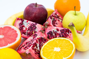 Lots of fruit healthy food