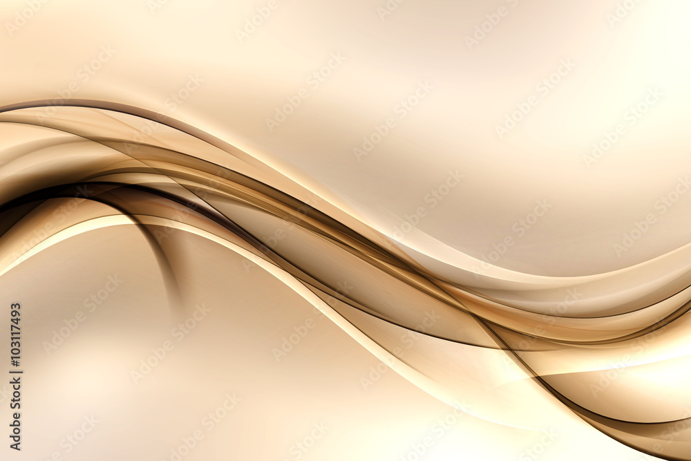 Poster abstract background with gold lines and waves. composition of shadows and lights