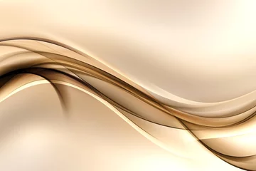 Abwaschbare Fototapete Abstrakte Welle Abstrakter Hintergrund mit goldenen Linien und Wellen. Komposition aus Schatten und Licht