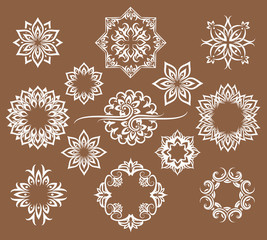 Ethnic thai patterns. Thai artwork, decorative element ethnic, ornate classic illustration, vector illustration