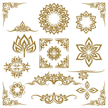 Thai ethnic decorative elements vector. Element ethnic, decorative ornament, ethnic thai illustration
