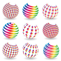 Colorful abstract set of balls.