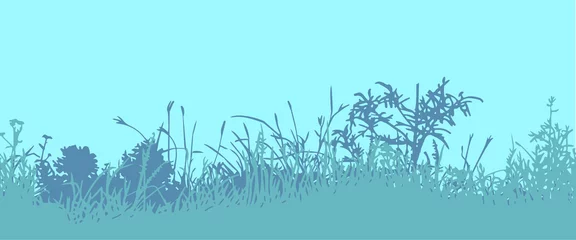 Foto op Plexiglas Grass. Horizontal seamless pattern  © honingbij
