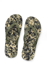 Green Camouflage Flip Flops