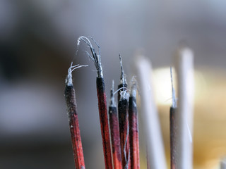 Joss sticks incense burning