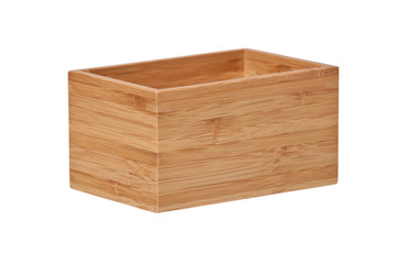 Empty wood Box with white background