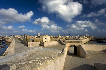 Morocco. El-Jadida. The Portuguese fortification of Mazagan (now is part of El-Jadida city and on Unesco World Heritage list) - view from the Bastion of Angel