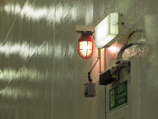 emergency exit lamp on ferry boat