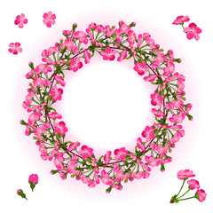 Wreath of cherry blossom branch