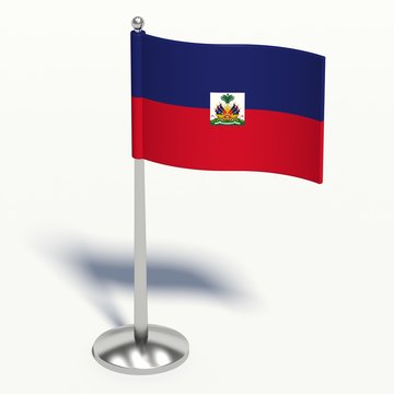 hait small Flag. 3d illustration on a white background.