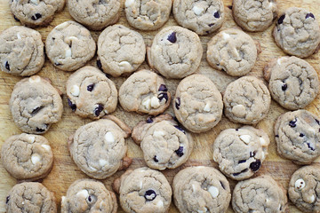 Top view of a batch of cookies