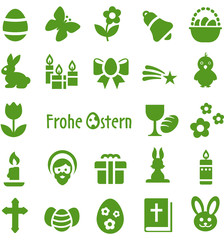 Oster Iconset Piktogramme gruen
