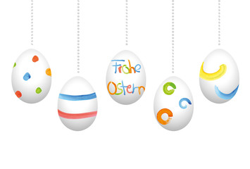Handbemalte Ostereier Frohe Ostern