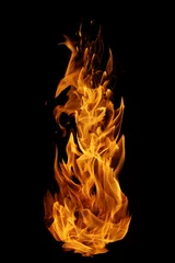 Papier peint photo autocollant rond Flamme fire flame