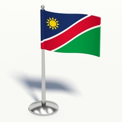 namibia small Flag. 3d illustration on a white background.