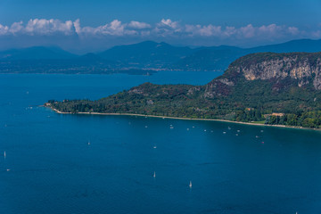 Fototapeta na wymiar Viewpoint to Garda - Lake Garda in Italy