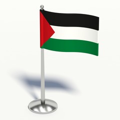 Palestine small Flag. 3d illustration on a white background.