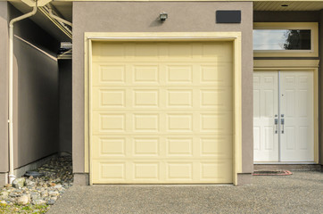 Garage door in Vancouver, Canada.