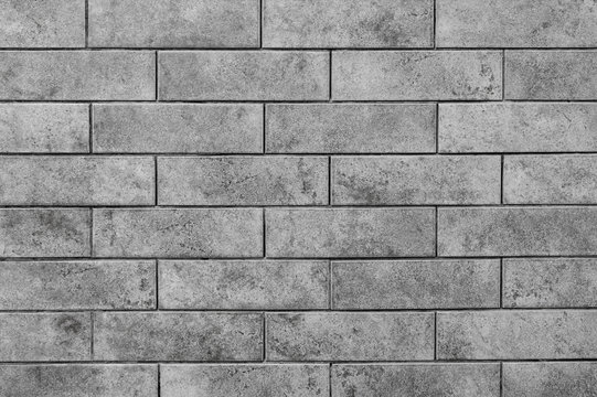 Fototapeta Grey brick tile wall background