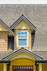 the roof of the house with nice window