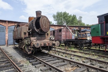 Obraz na płótnie Canvas The old steam locomotive