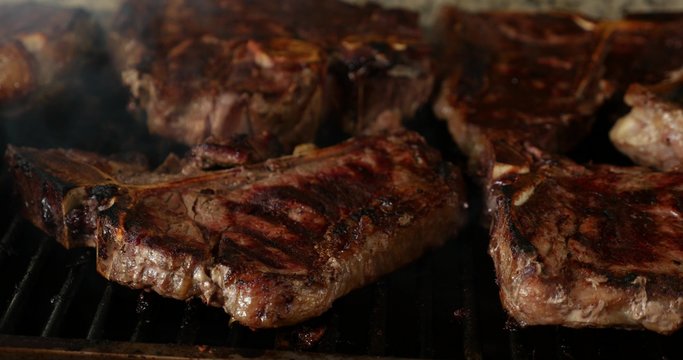 Brazilian Beef steak on the grill